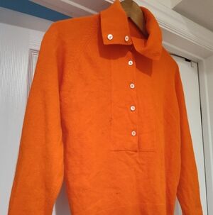 Vtg Diane Rich Orange Sweater